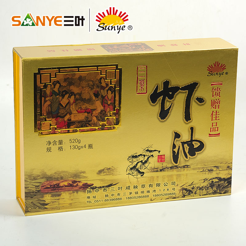 揚中特產三葉咸秧草下飯菜正宗即食海鮮麻蝦醬禮盒裝130gx4